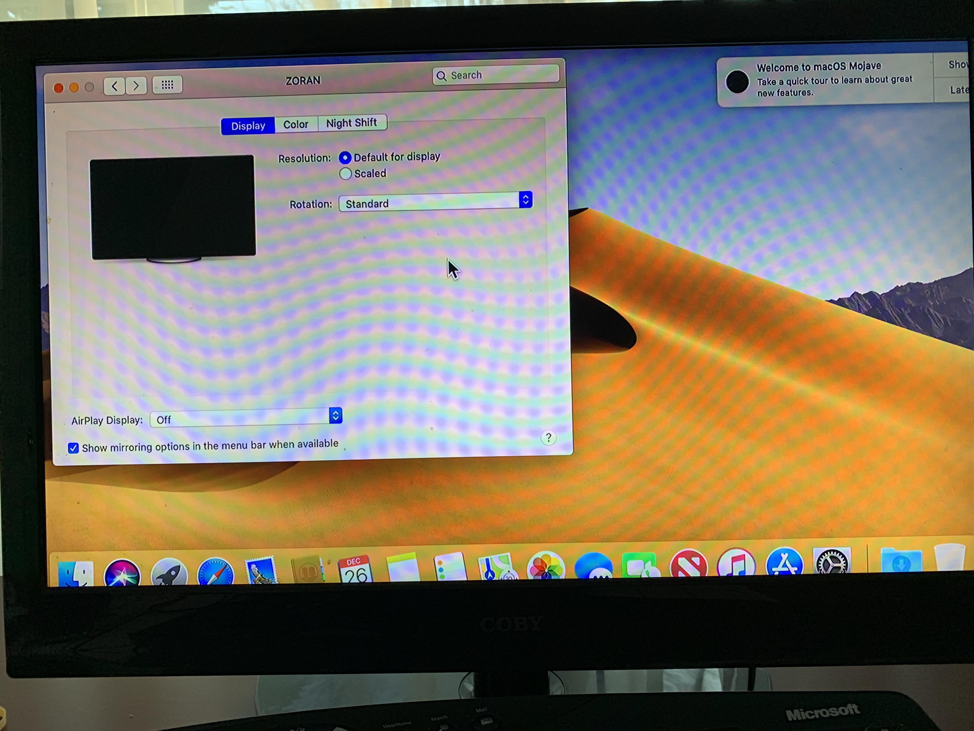 mac os sierra cannot overscan for external monitor acer